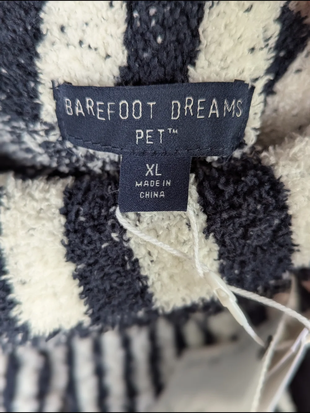 Barefoot Dreams CozyChic Abstract Check Dog Sweater XL 45-65 Lb NWT Quiet Luxury